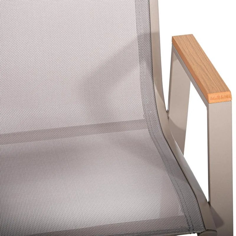 Καρέκλα FL5050 Fylliana Textilene Μπέζ - Γκρί 61x56x90 εκ. 61x56x90 εκ.
