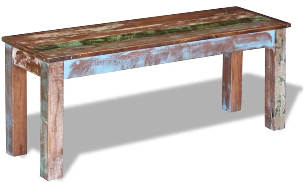 vidaXL Πάγκος 110 x 35 x 45 εκ. από Μασίφ Ανακυκλωμένο Ξύλο