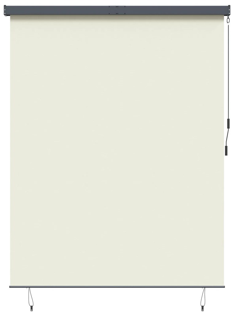 vidaXL Εξωτερικό ρολό Striped Χειροκίνητος Κρεμ 220 x 250 cm ύφασμα