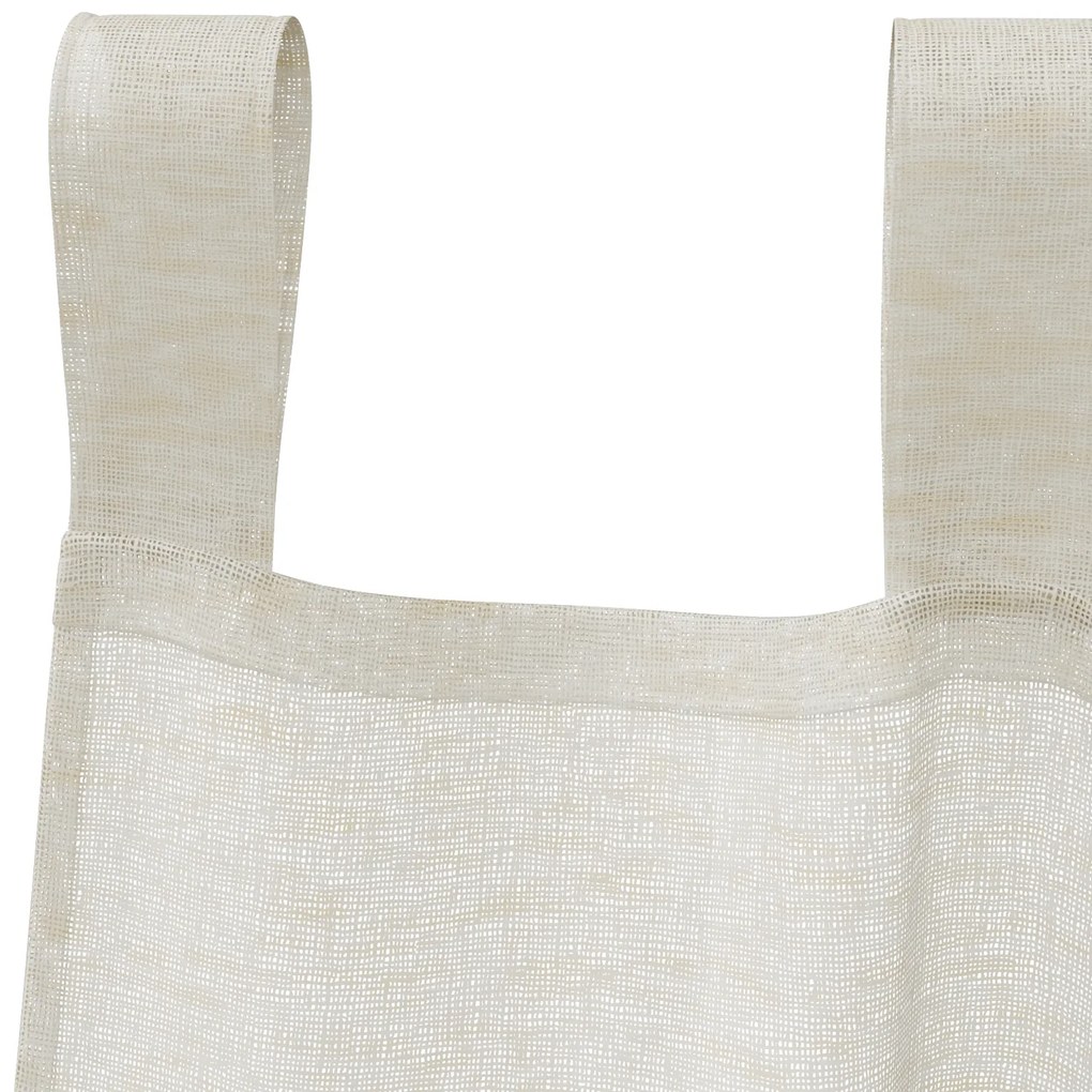 vidaXL Κουρτίνες με κουρτίνες 2 pcs Κρεμ 140 x 225 cm Πολυεστέρας