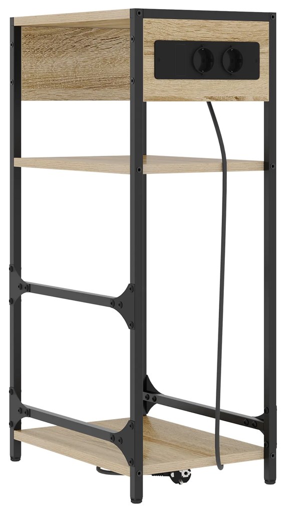 vidaXL Κομοδίνο Sonoma Δρυς 40 x 27 x 76 εκ Επεξεργασμένο ξύλο