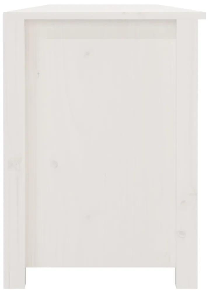 vidaXL Παπουτσοθήκη Λευκή 160 x 36,5 x 50 εκ. από Μασίφ Ξύλο Πεύκου