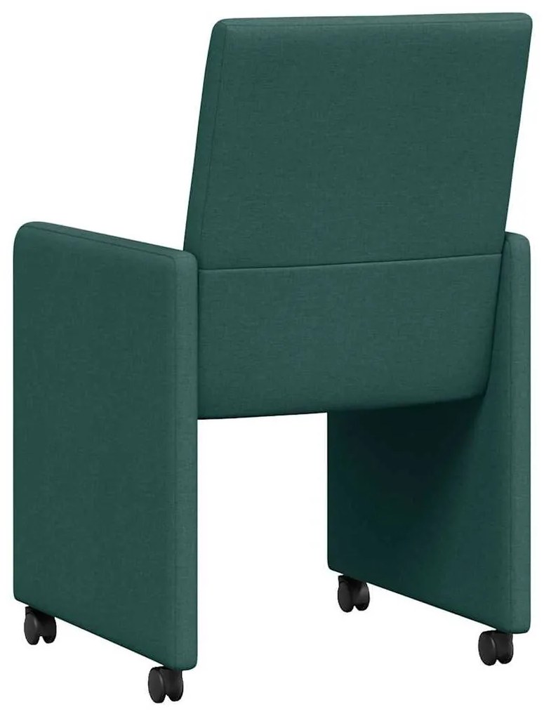 vidaXL Καρέκλα τραπεζαρίας 2 pcs Σκούρο πράσινο 57 x 66 x 94 εκ ύφασμα