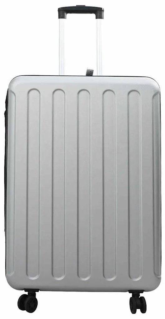 vidaXL Βαλίτσα με κλειδαριά Ασημί 50 x 30 x 76 εκ. ΑΒΣ Πλαστικό