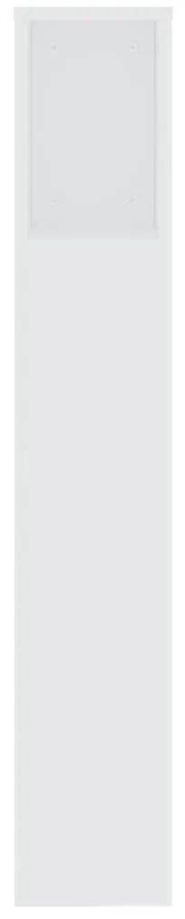 vidaXL Κεφαλάρι Με Αποθηκευτικό Χώρο Λευκό 200x18,5x104,5 εκ.