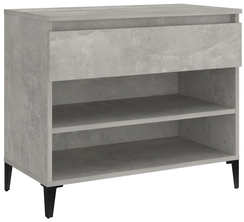 vidaXL Παπουτσοθήκη Γκρι Σκυροδέματος 70x36x60 εκ. Επεξεργασμένο Ξύλο