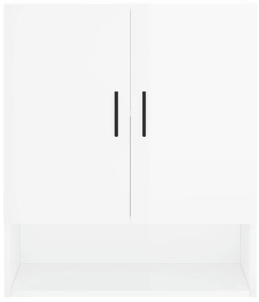 vidaXL Ντουλάπι Τοίχου Γυαλιστερό Λευκό 60x31x70 εκ Επεξεργασμένο Ξύλο