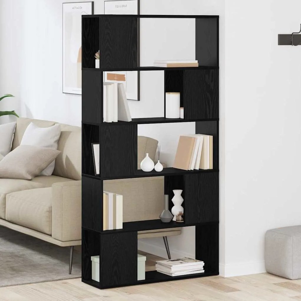 vidaXL Κέντρο ψυχαγωγίας Μαύρο 80 x 24 x 155 εκ Επεξεργασμένο ξύλο