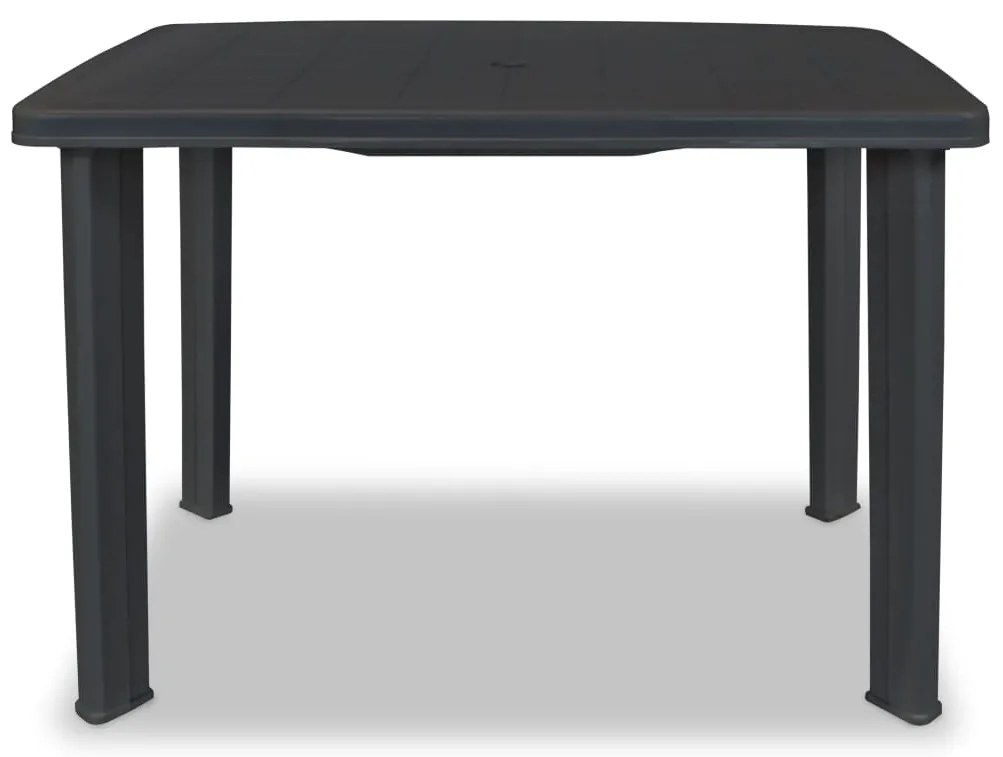 vidaXL Τραπέζι Κήπου Ανθρακί 101 x 68 x 72 εκ. Πλαστικό