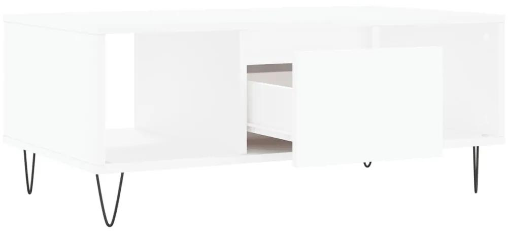 vidaXL Τραπεζάκι Σαλονιού Λευκό 90 x 50 x 36,5 εκ. Επεξεργασμένο Ξύλο