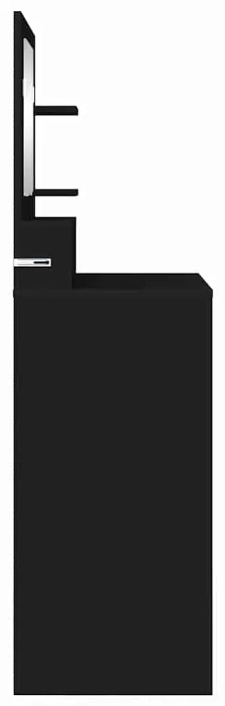 vidaXL Τραπέζια Ντυσίματος Κρεβατοκάμαρας Μαύρο 80 x 39,6 x 135 εκ