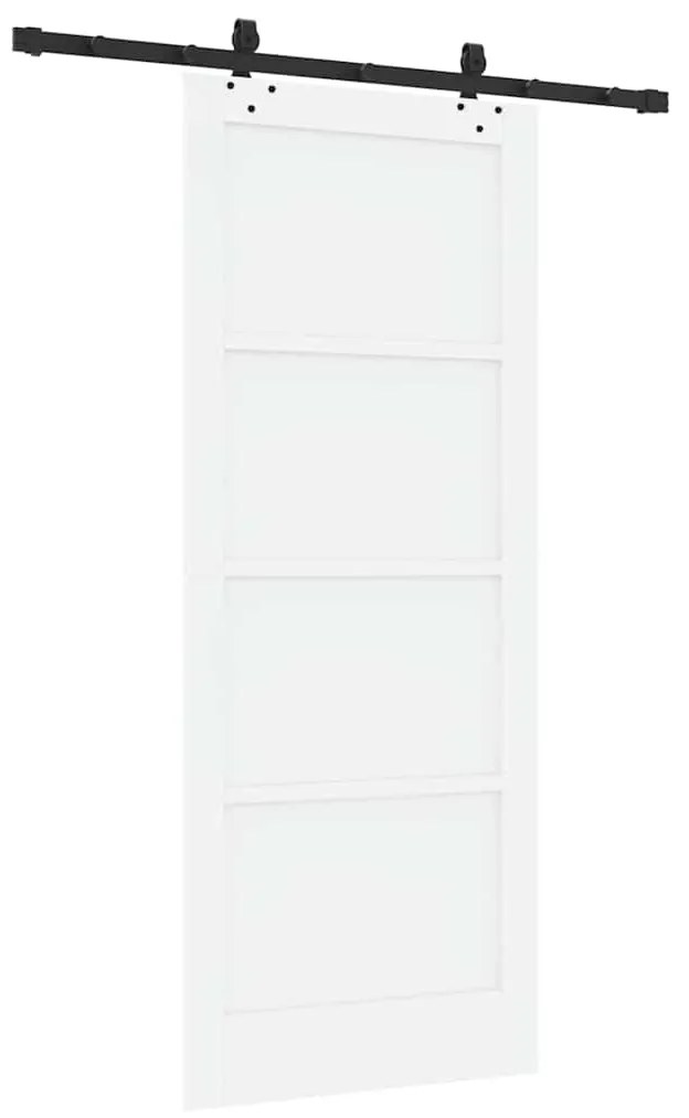 vidaXL Σετ Συρόμενης Πόρτας ORKDAL Λευκό και μαύρο 83 x 202 εκ.