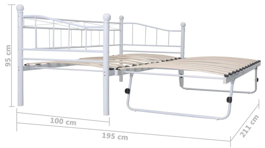 ΠΛΑΙΣΙΟ ΚΡΕΒΑΤΙΟΥ ΛΕΥΚΟ 180 X 200 / 90 X 200 ΕΚ. ΜΕΤΑΛΛΙΚΟ 285308