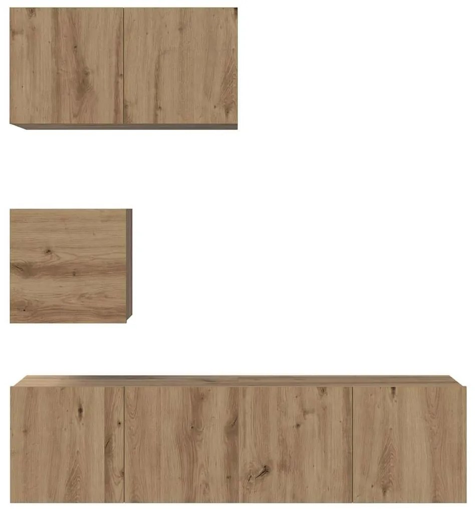 vidaXL Σετ επίπλου τηλεόρασης 4 pcs artisan δρυς 60 x 30 x 30 cm
