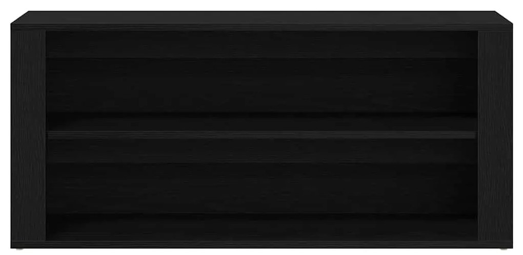 vidaXL Παγκάκι Παπουτσιών Μαύρο Δρυς 100x35x45 εκ. από Τεχνητό Ξύλο