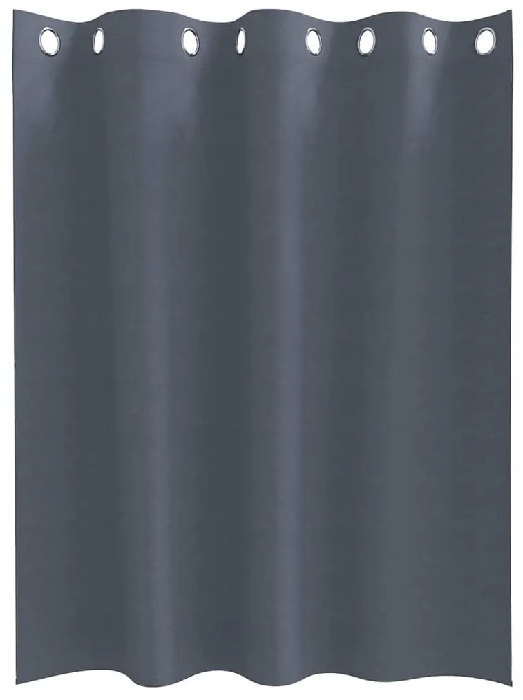 vidaXL Κουρτίνες με κουρτίνες 2 pcs Ανθρακί 140x140cm Πολυεστέρας