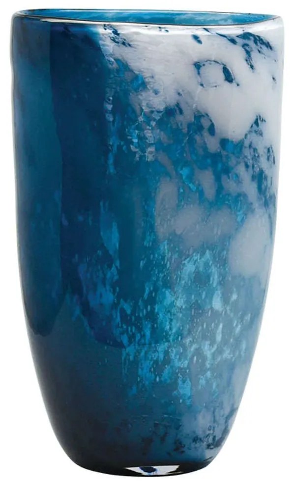 Βάζο Φυσητό Frost Art 15-00-23913 24x17,5x38,5cm White-Blue Marhome Γυαλί