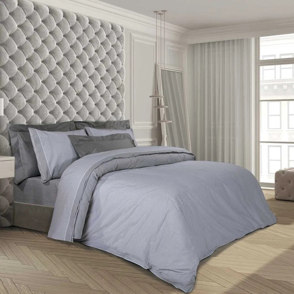 Παπλωματοθήκη 2167 (Σετ 3τμχ) Grey-White Greenwich Polo Club Υπέρδιπλo 220x240cm Βαμβάκι-Πολυέστερ