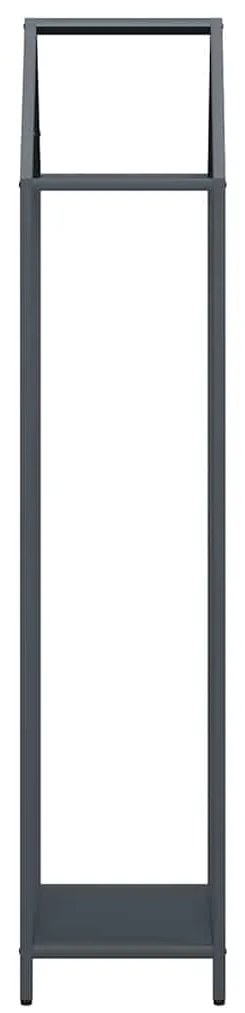 vidaXL Ράφι για καυσόξυλα Ανθρακί 40x25x120 cm Ατσάλι ψυχρής έλασης