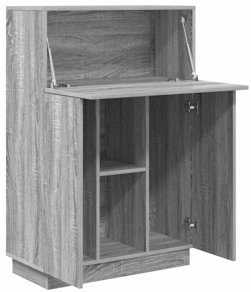 vidaXL Γραφείο Γκρίζο Σονομα 71.5 x 31.5 x 106.5 εκ Επεξεργασμένο ξύλο