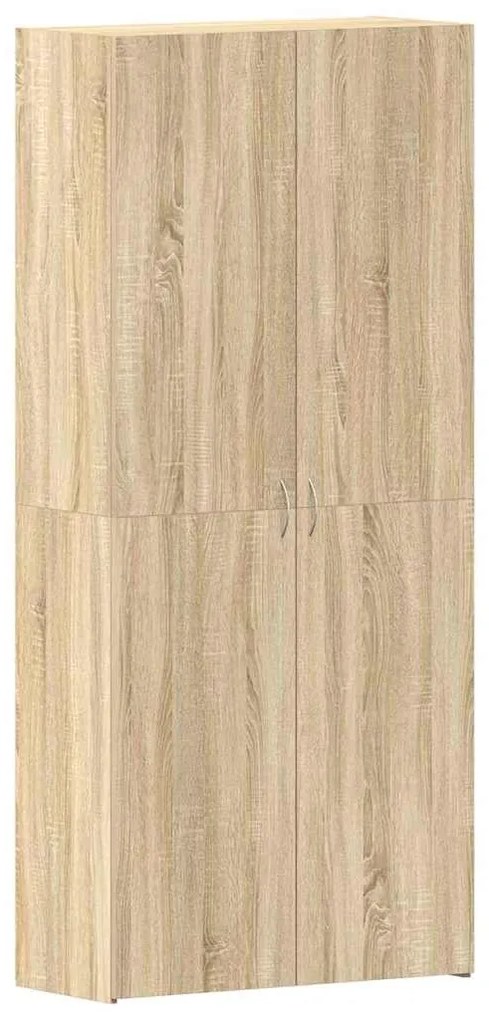 vidaXL Ντουλάπα Παπουτσιών Καφέ 80 x 35.5 x 180 εκ Επεξεργασμένο ξύλο