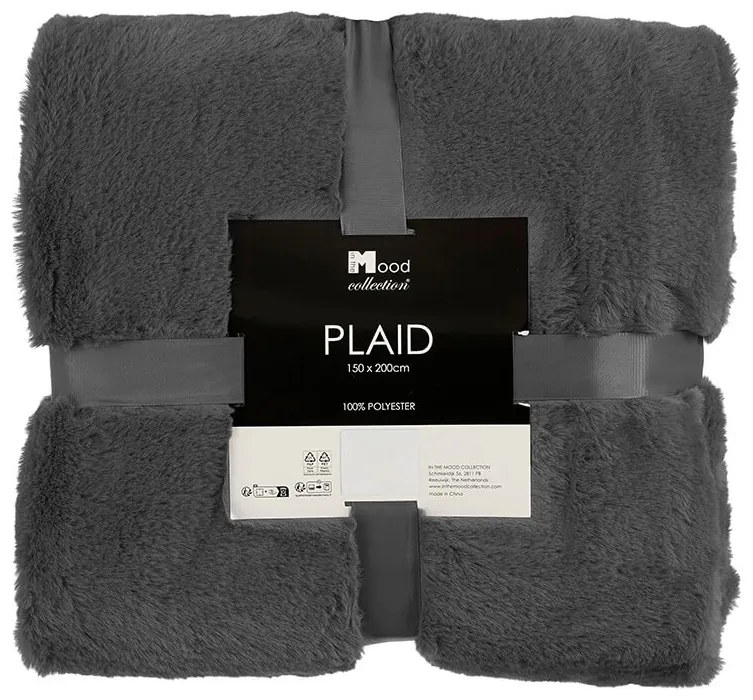 Κουβέρτα Bronte In The Mood Collection με διαστάσεις 200x150cm - Anthracite