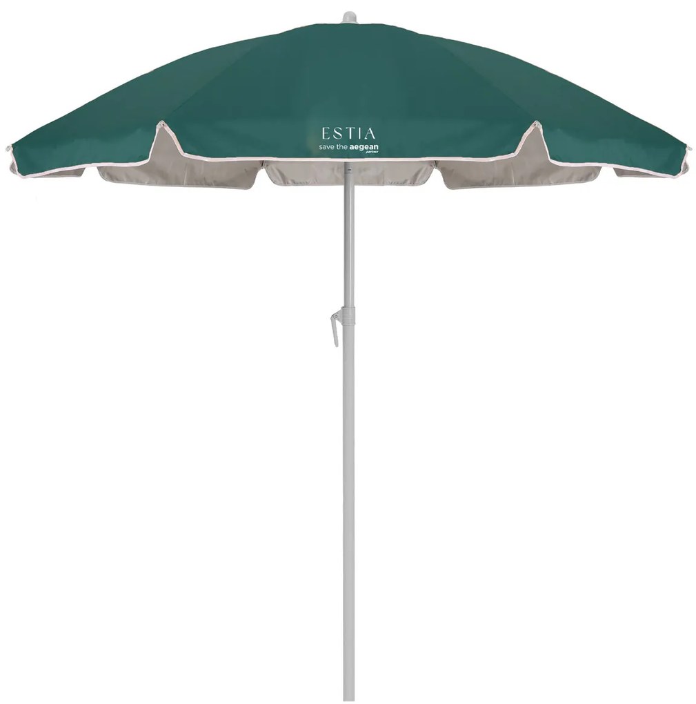 Ομπρέλα Θαλάσσης (Φ180) Με Προστασία UV Estia Save The Aegean Teal Green 00-30490