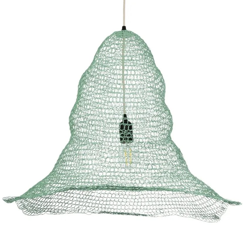 01894 GloboStar® GLOBOSTAR® KENTUCKY 01894 Vintage Κρεμαστό Φωτιστικό Οροφής με Ντουί 1 x E27 AC 220-240V IP20 - Τιρκουάζ - Μ60 x Π60 x Υ52cm
