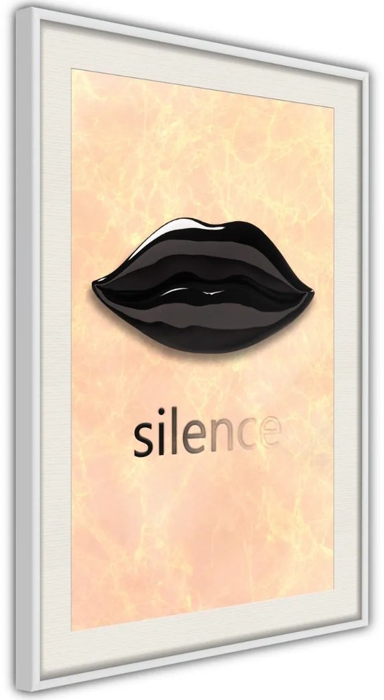 Αφίσα - Silent Lips - 20x30 - Μαύρο - Χωρίς πασπαρτού