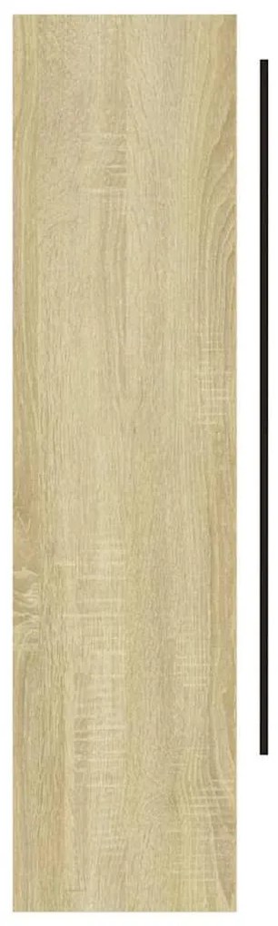 vidaXL Ντουλάπι Μπάνιου με Καθρέφτη 80x15x60 εκ. Λευκό/Δρυς από MDF