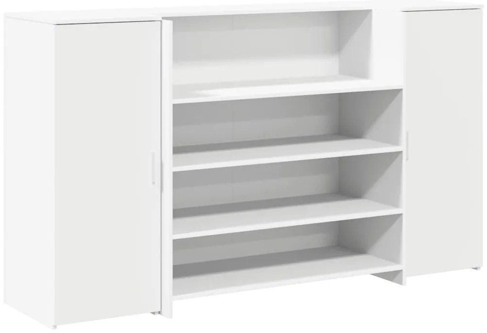 vidaXL Γραφείο υποδοχής Λευκό 180x50x103,5 cm Κατασκευασμένο ξύλο