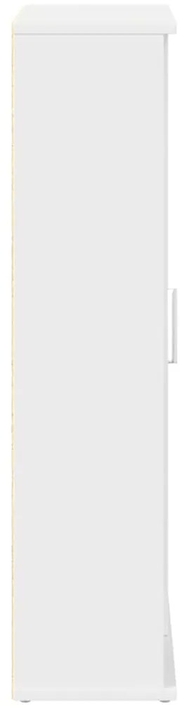 vidaXL Ντουλάπι μπάνιου με θήκη για ρολά Λευκό 39x22x90 cm