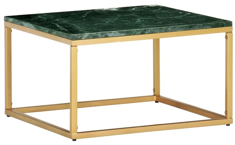 vidaXL Τραπεζάκι Σαλονιού Πράσινο 60x60x35 εκ. Πέτρα με Μαρμάρινη Υφή