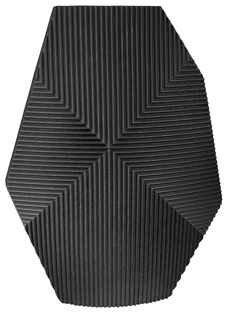 Βάζο 'Heptagon' Πολυρεζίνη Μαύρο 11.5x28x37.5cm