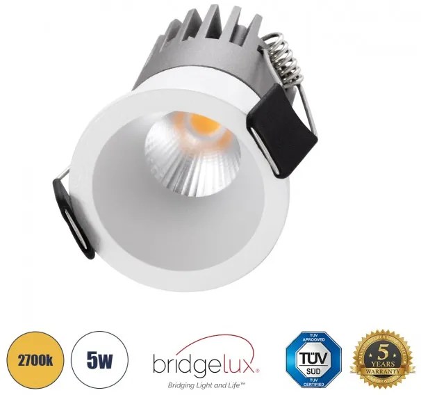 Χωνευτό Σποτ Downlight LED TrimLess 5W Λευκό-Θερμό 2700K MICRO-S 60237 Globostar 60237 Λευκό