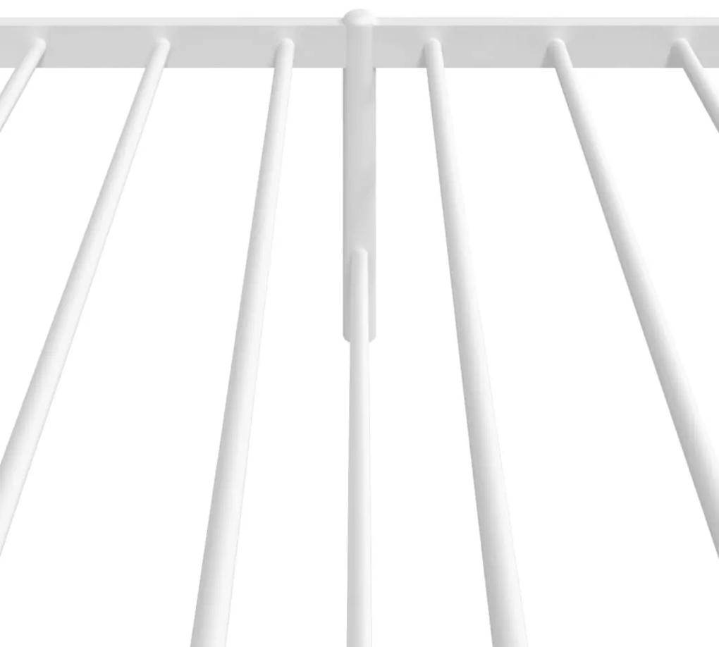Πλαίσιο Κρεβατιού με Κεφαλάρι Λευκό 90 x 190 εκ. Μεταλλικό - Λευκό
