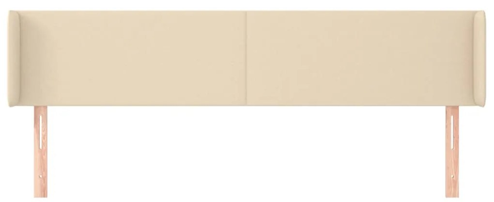 vidaXL Κεφαλάρι με Πτερύγια Κρεμ 203x16x78/88 εκ. Υφασμάτινο
