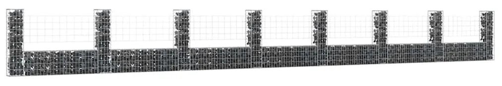 vidaXL Συρματοκιβώτια Στύλοι σε U Σχήμα 8 τεμ. 860x20x100 εκ Σιδερένια