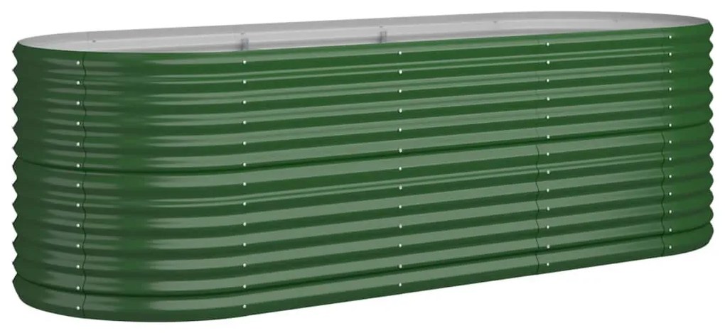 vidaXL Ζαρντινιέρα Πράσινη 224x80x68 εκ Γαλβανισμένος χάλυβας