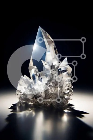 Intra Συλλεκτικό Ξύλινο Παζλ Plywood  4mm - Clear Faceted Crystal σε Mysterious Black Surface Σε Ξύλινο Κουτί - Διαστάσεις: 10x10 cm – 25 κομμάτια