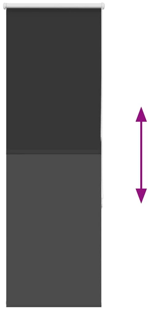 vidaXL Ρολέρ Μπλακάουτ Μαύρο 55x130 cm Πλάτος υφάσματος 50,7 cm