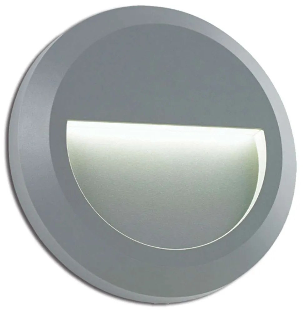 Φωτιστικό Τοίχου - Απλίκα SLIM02N Φ15x2,7cm Led 100lm 1,5W 3000K Grey Aca