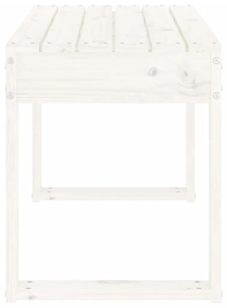 Παγκάκι Κήπου Λευκό 80x38x45 εκ. από Μασίφ Ξύλο Πεύκου - Λευκό