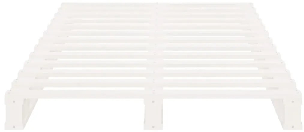 vidaXL Κρεβάτι Παλέτες Λευκό 75 x 190 εκ. Μασίφ Πεύκο Small Single