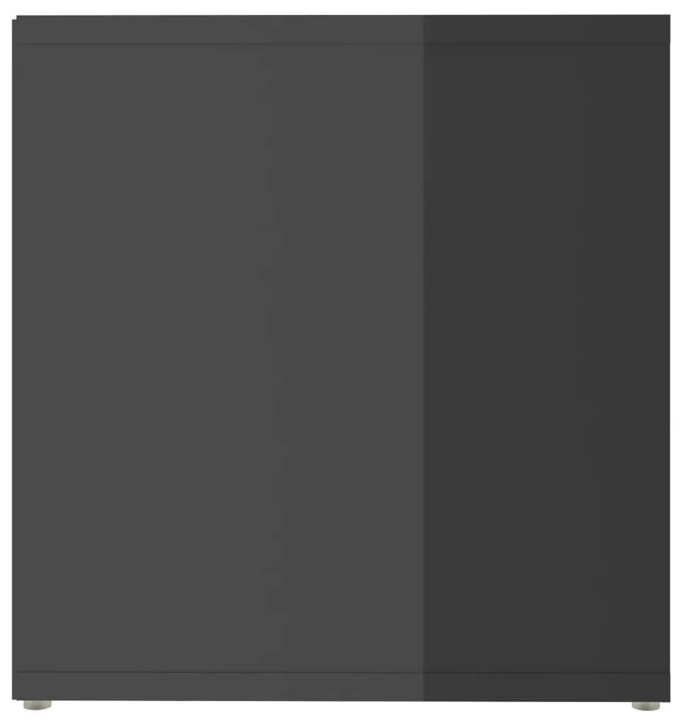 Έπιπλο Τηλεόρασης Γυαλιστερό Γκρι 72x35x36,5 εκ. Επεξ. Ξύλο - Γκρι