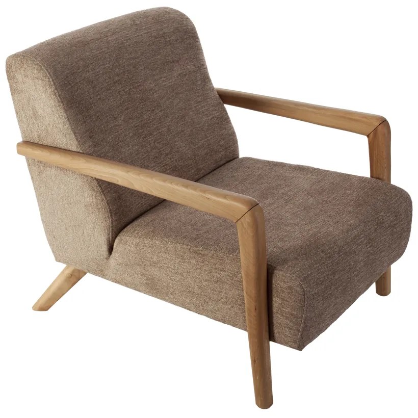 Artekko Merlin Καφέ Μπουκλέ Πολυθρόνα (69x90x75)cm Artekko 783-6334