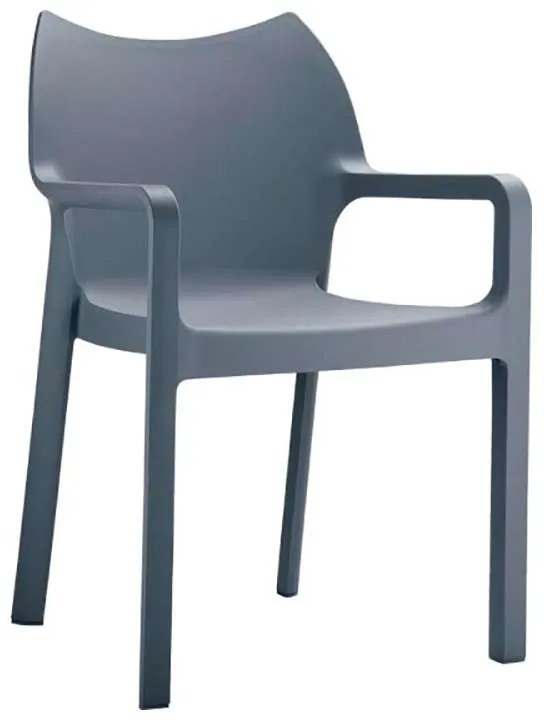SIESTA DIVA DARK GREY ΠΟΛΥΘΡΟΝΑ ΠΟΛ/ΝΙΟΥ 57X53X84εκ.20.0082
