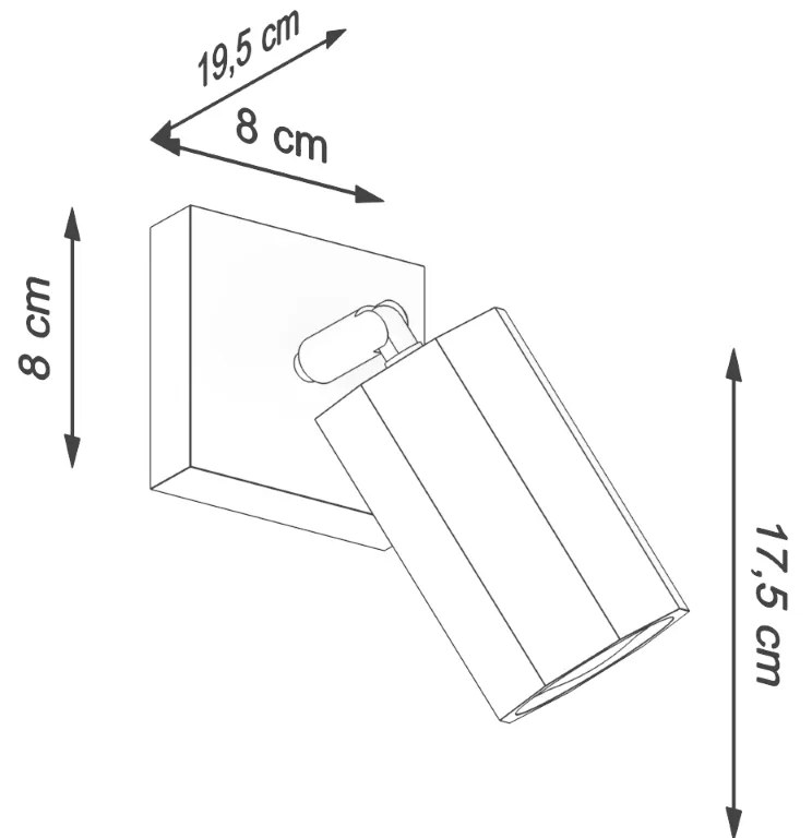 Sollux Φωτιστικό τοίχου Zake 1,ξύλο,1xGU10/40w