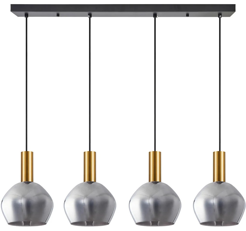 Φωτιστικό Οροφής Πολύφωτο Homelighting 77-8587 Gold/White