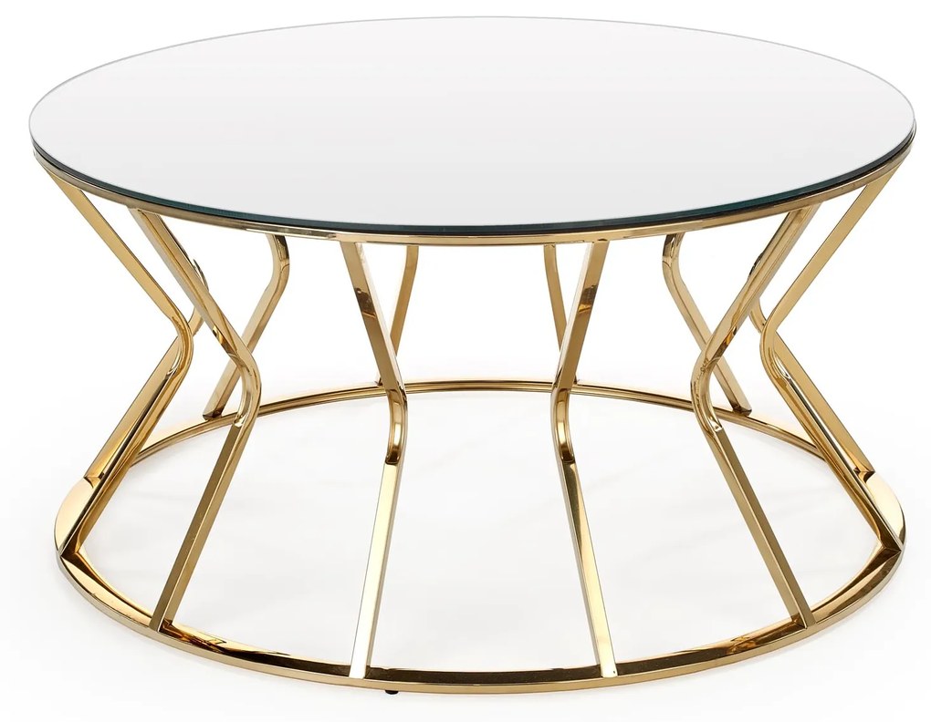 AFINA, coffee table, mirror / gold DIOMMI V-CH-AFINA-LAW